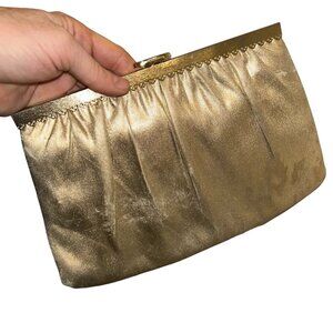 mardane USA Vintage Metallic gold convertible cross body clutch purse bag